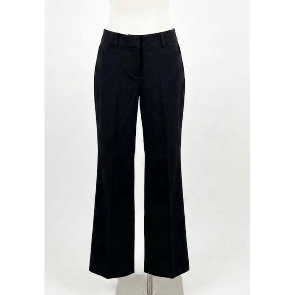 NY&Co 7th Ave Black Flare Pants 10 Avg Cotton Blend Office Siren Corporate Slay